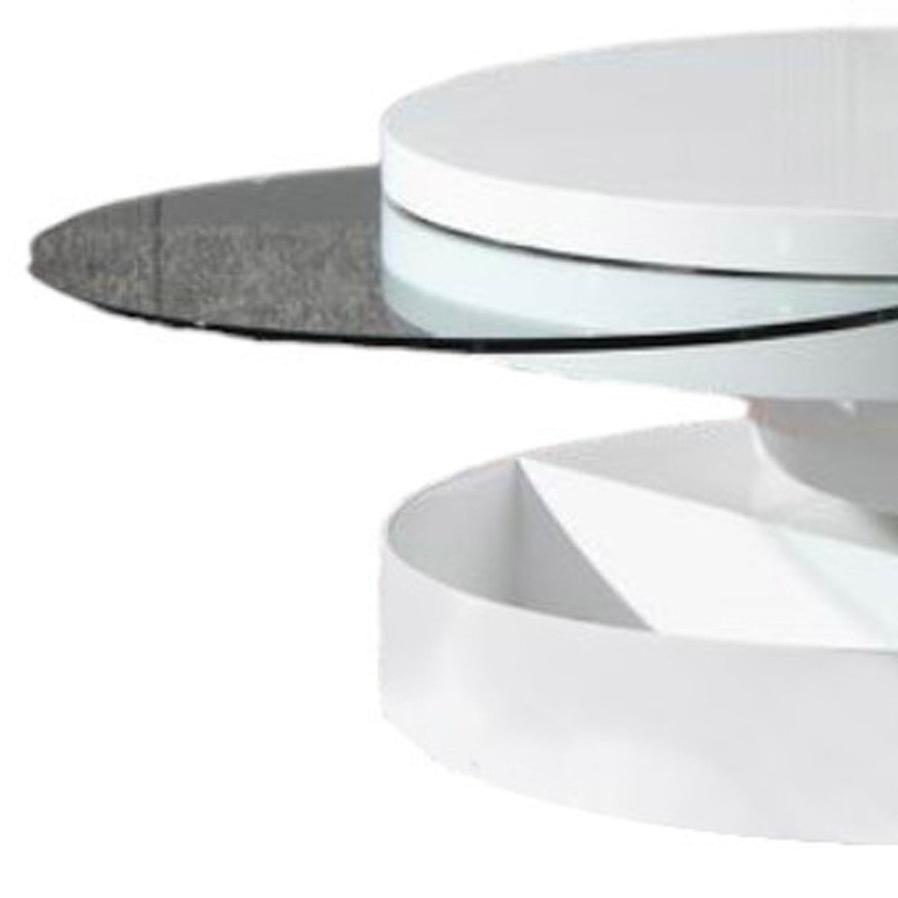 Mdf & Glass Swivel Coffee Table