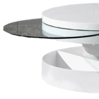 Mdf & Glass Swivel Coffee Table