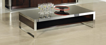 Ebony Lacquer Mdf & Steel Coffee Table