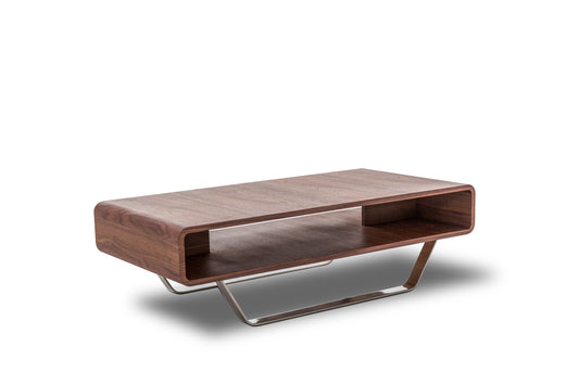 Walnut Veneer & Steel Coffee Table