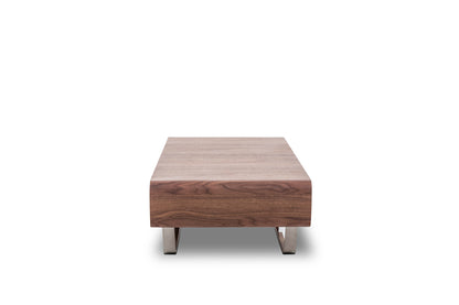 Walnut Veneer & Steel Coffee Table