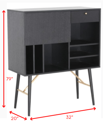 Black Glass Sideboard