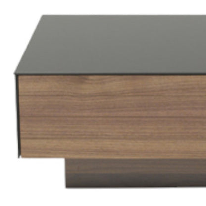 Walnut Veneer Mdf & Glass Coffee Table