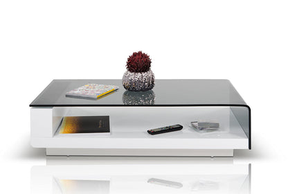Glass Steel & Mdf Coffee Table