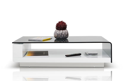 Glass Steel & Mdf Coffee Table