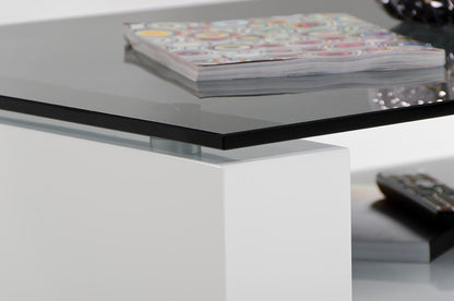 Glass Steel & Mdf Coffee Table