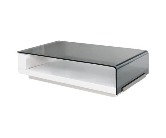 Glass Steel & Mdf Coffee Table