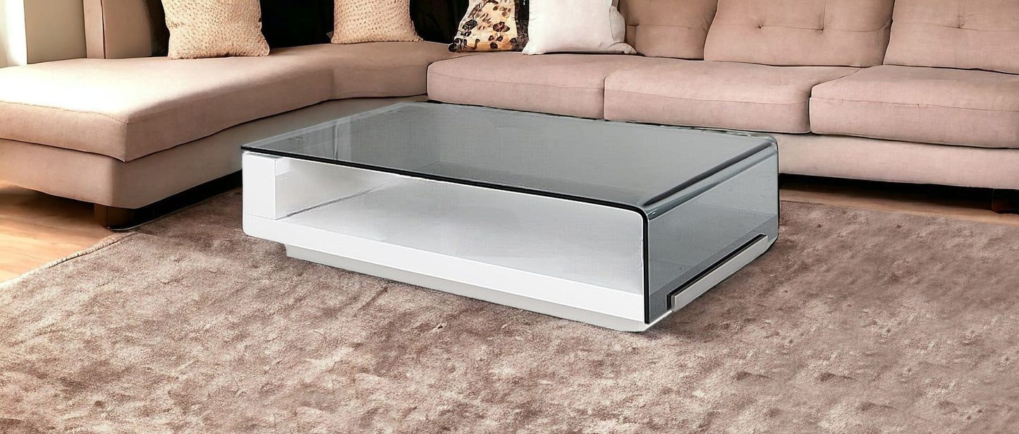 Glass Steel & Mdf Coffee Table