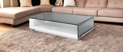 Glass Steel & Mdf Coffee Table