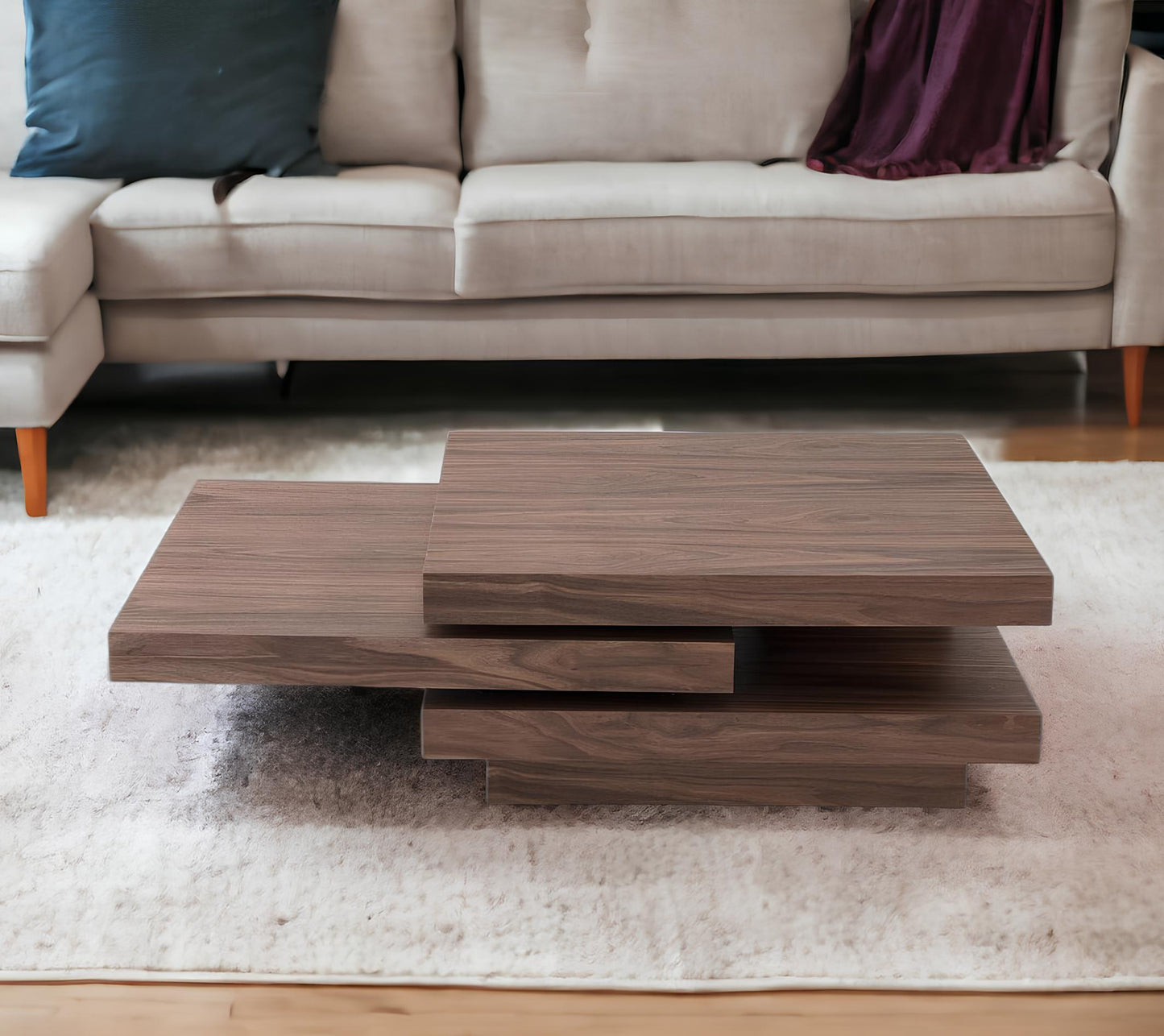 Walnut Veneer Coffee Table