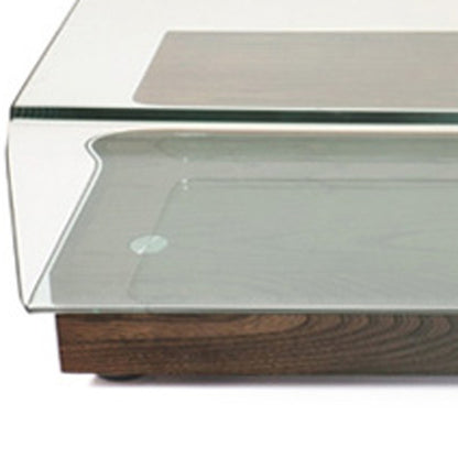 Elm Veneer & Glass Coffee Table