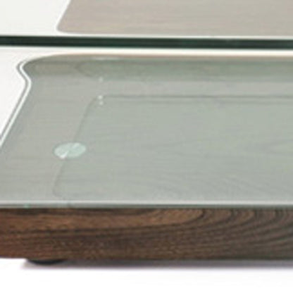 Elm Veneer & Glass Coffee Table