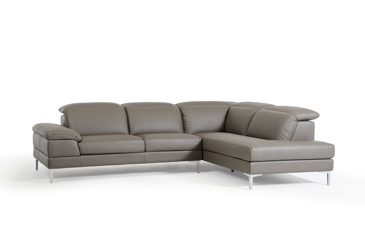 Grey Eco Leather Sectional