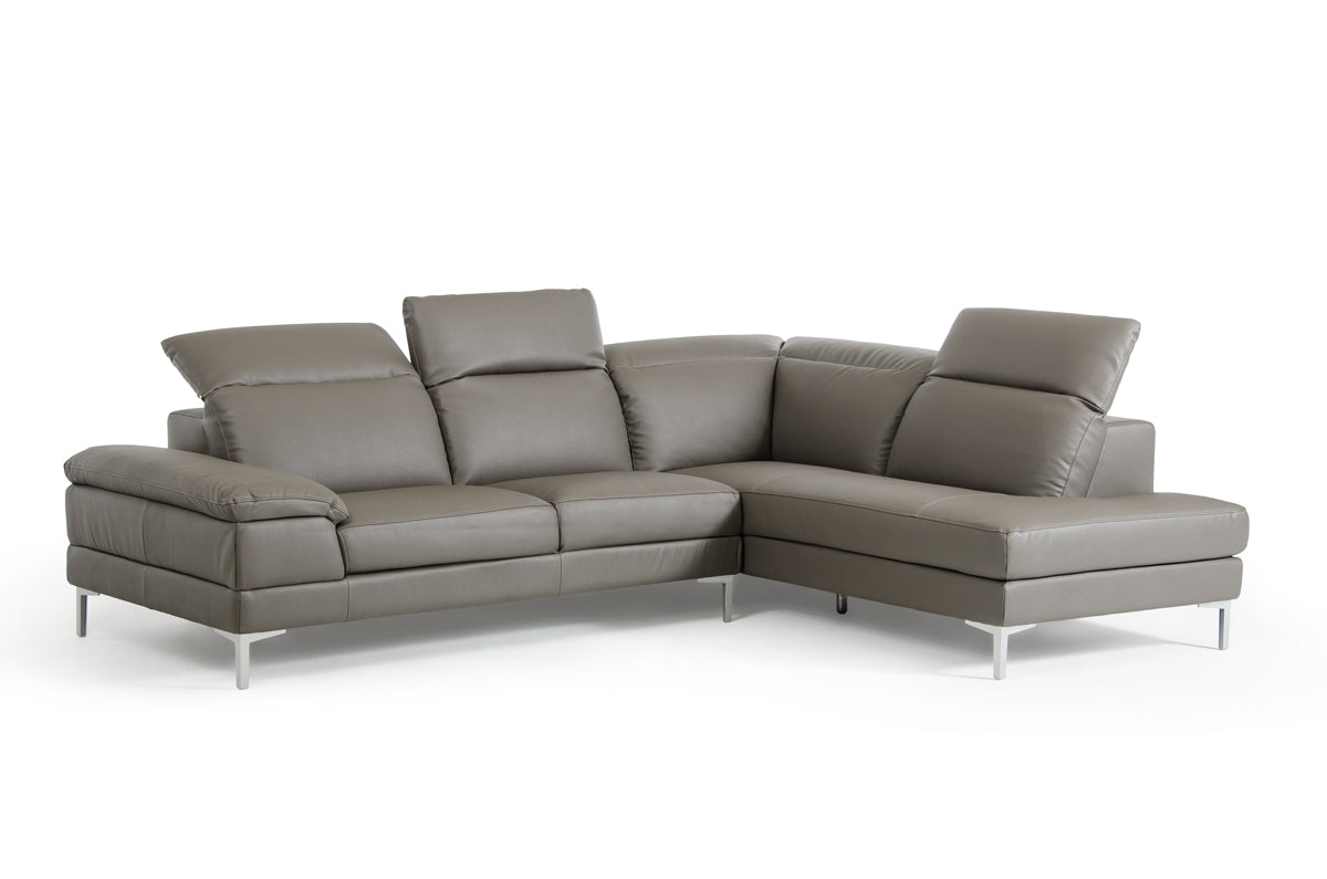 Grey Eco Leather Sectional