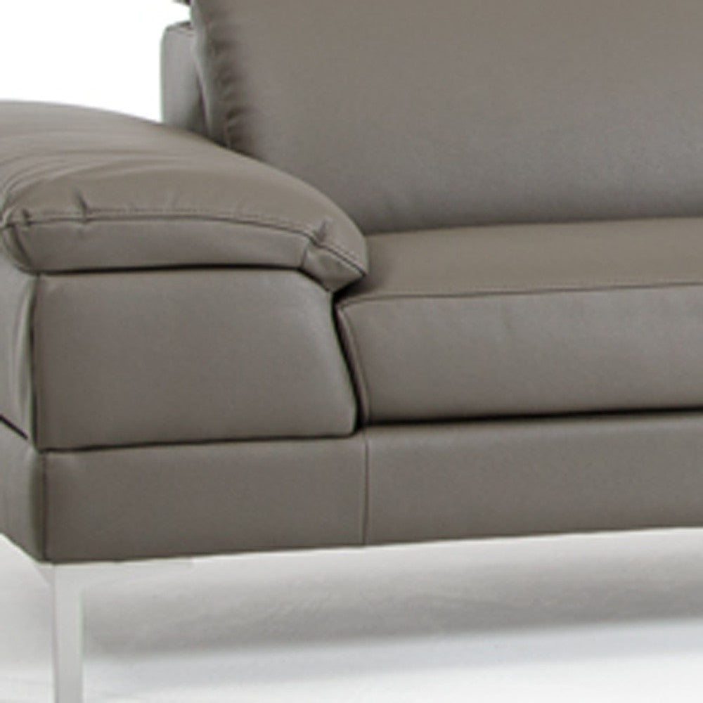Grey Eco Leather Sectional