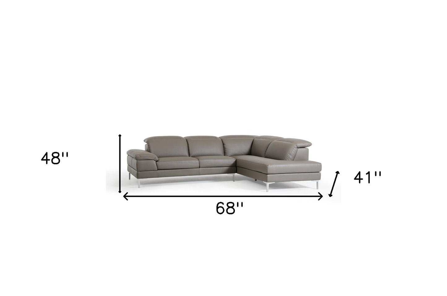 Grey Eco Leather Sectional