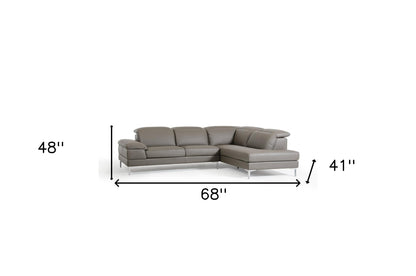 Grey Eco Leather Sectional