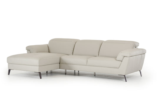 Light Grey Eco Leather Sectional