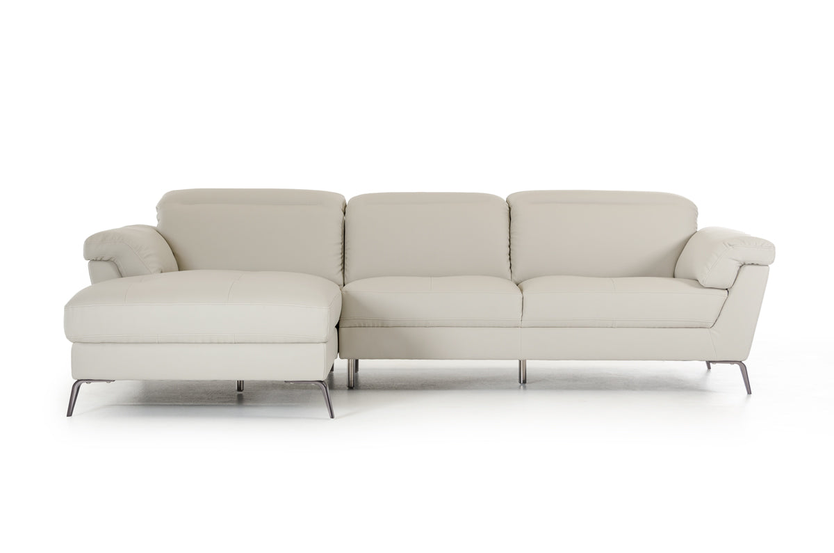 Light Grey Eco Leather Sectional