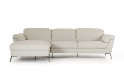 Light Grey Eco Leather Sectional