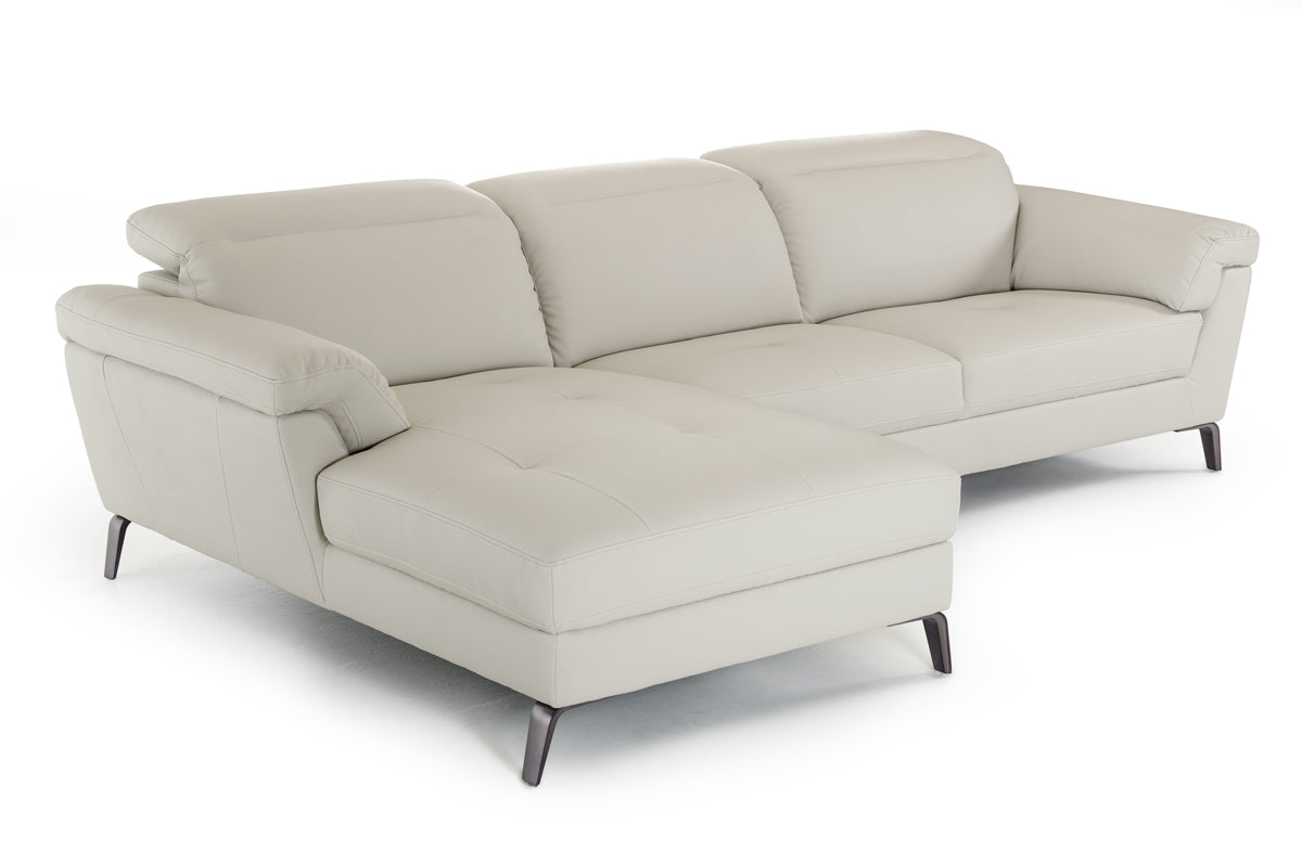 Light Grey Eco Leather Sectional