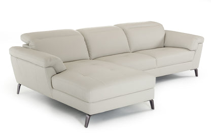 Light Grey Eco Leather Sectional