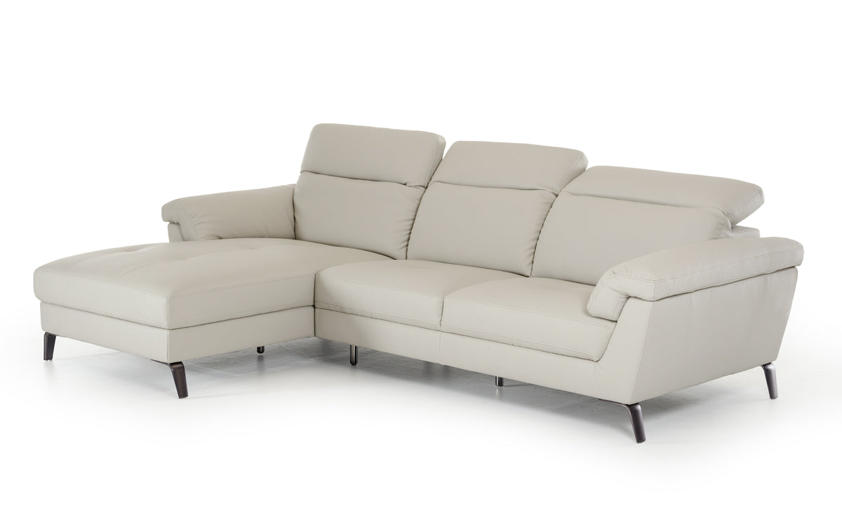 Light Grey Eco Leather Sectional
