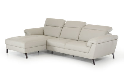 Light Grey Eco Leather Sectional