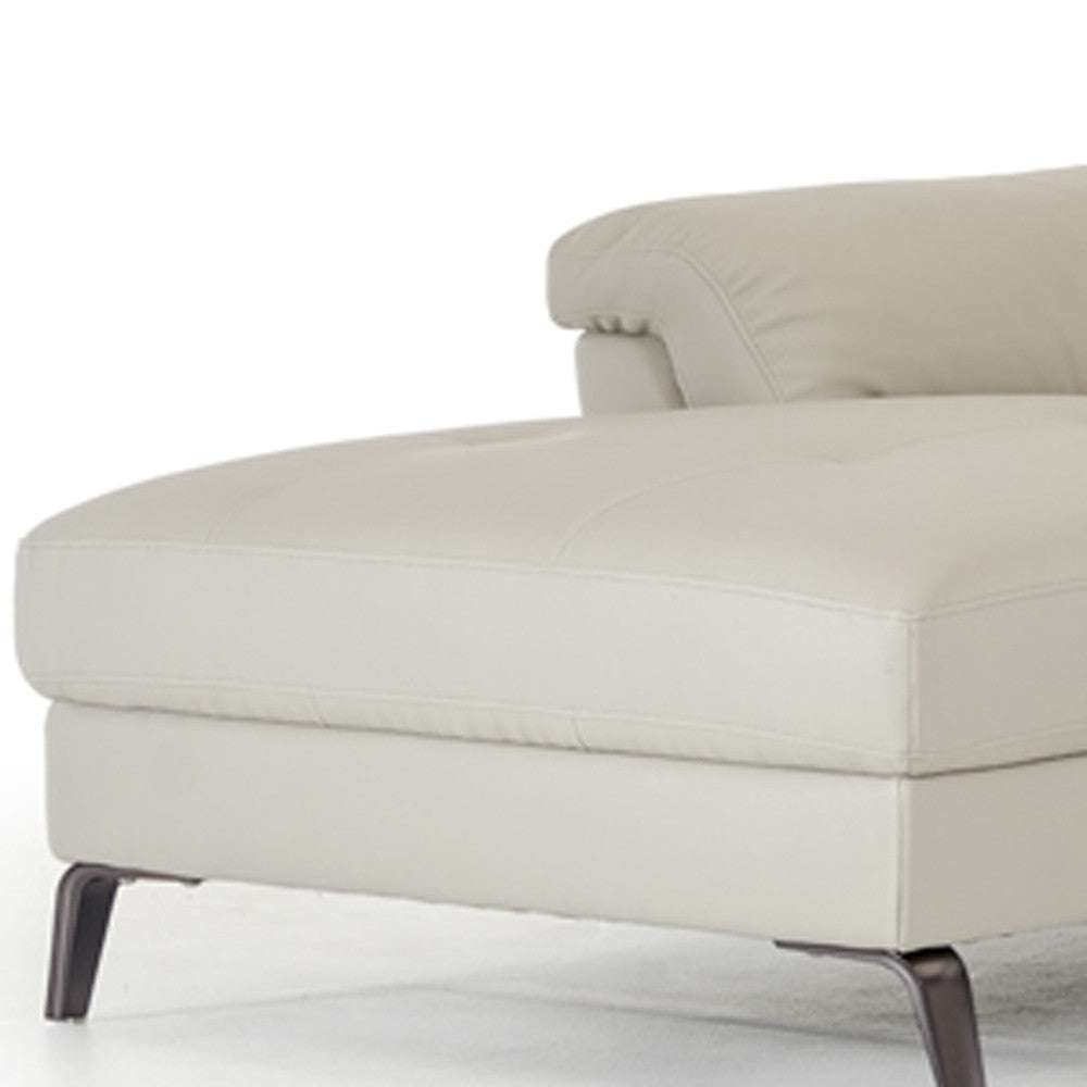 Light Grey Eco Leather Sectional