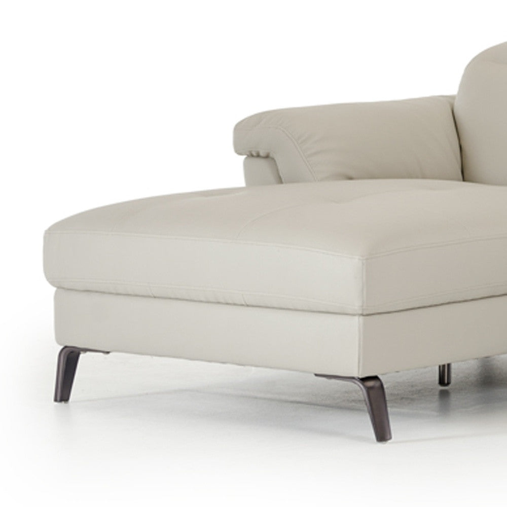 Light Grey Eco Leather Sectional