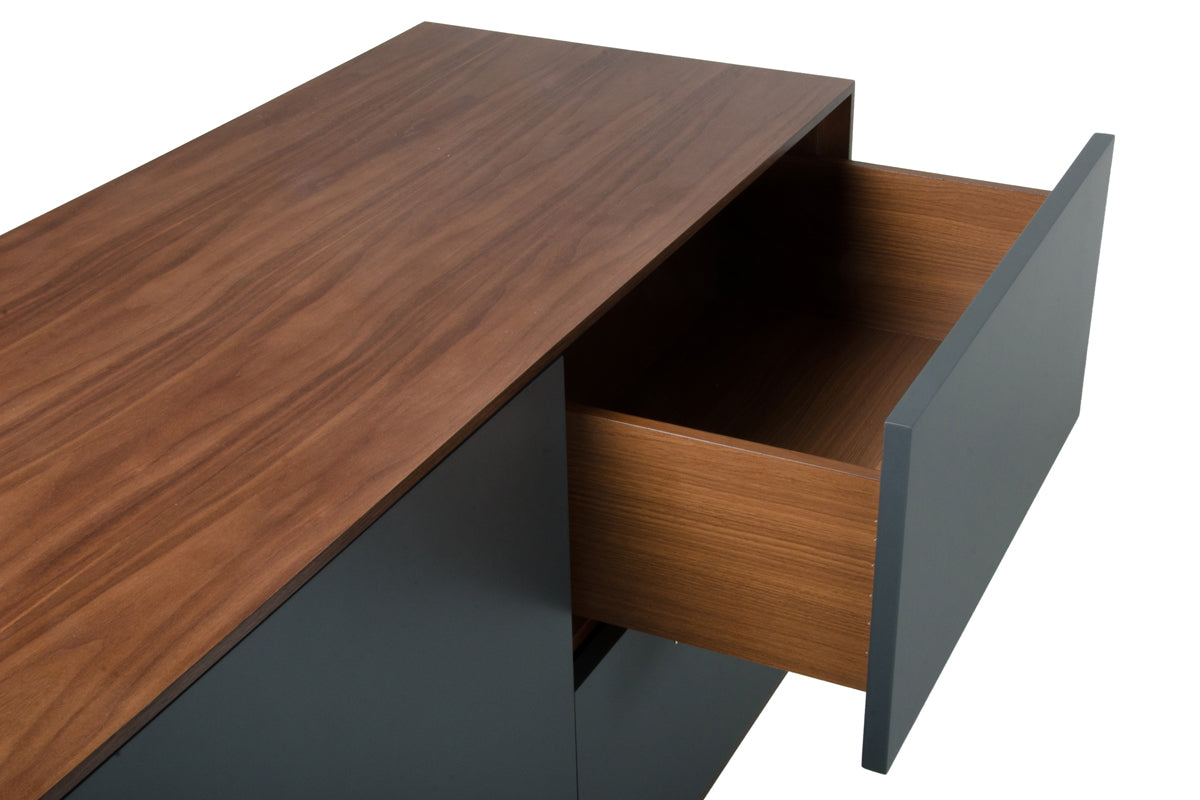 Charcoal 2 Drawer Sideboard w/ 2 Doors