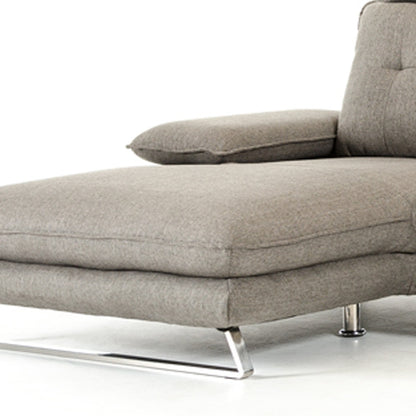 Grey Foam Steel Wood And Veneer Sectional