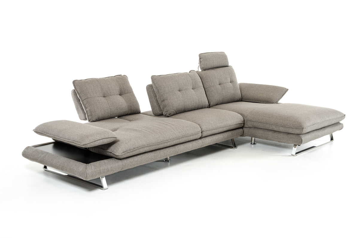 Grey Fabric Sectional