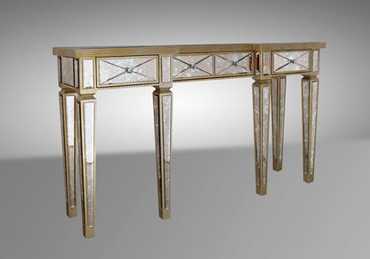 Mirrored Glass & MDF Console Table