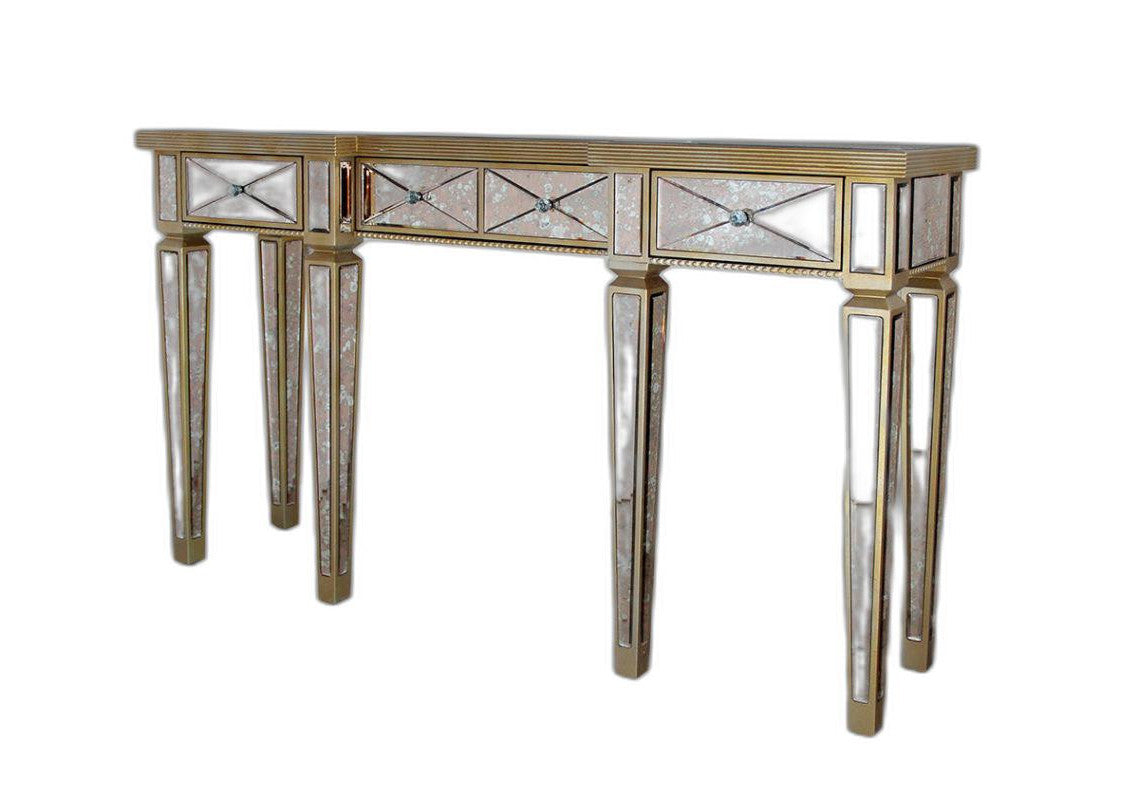 Mirrored Glass & MDF Console Table