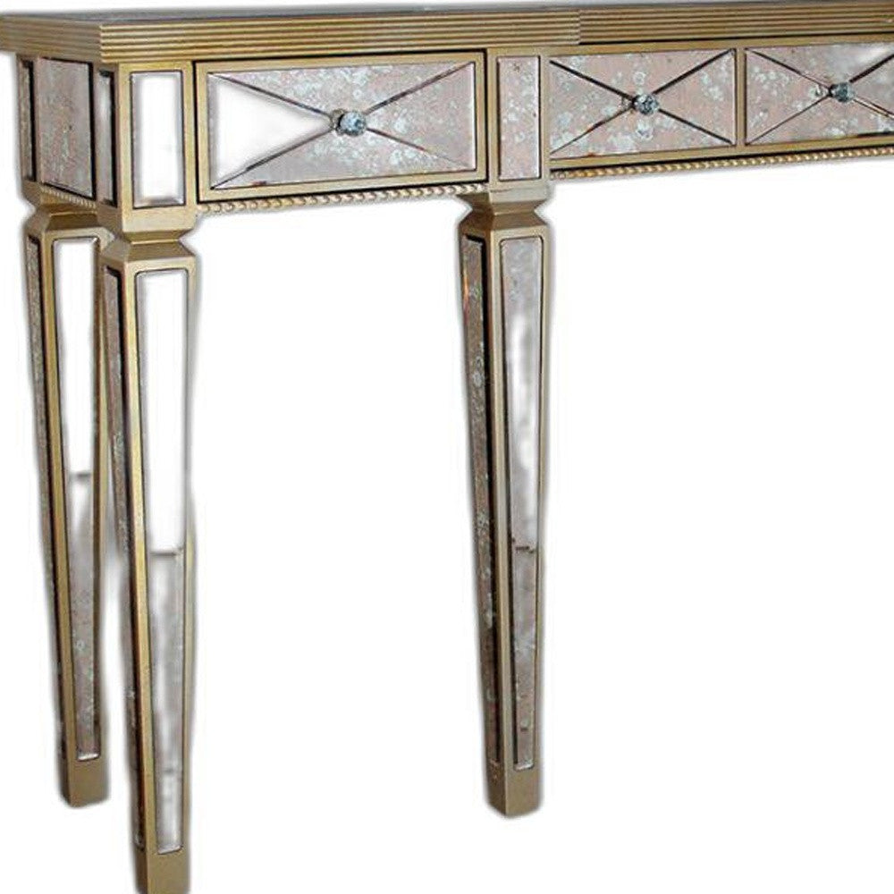 Mirrored Glass & MDF Console Table