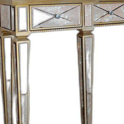 Mirrored Glass & MDF Console Table