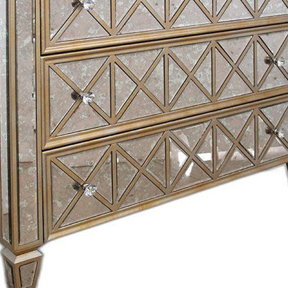 Natural Solid Wood 5-Drawer Chest