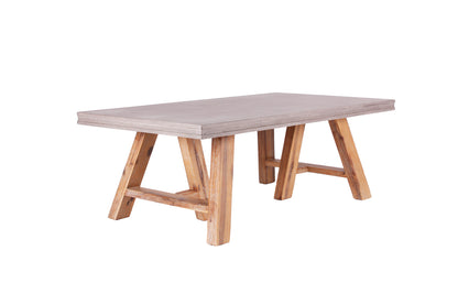 Concrete & Solid Acacia Wood Coffee Table