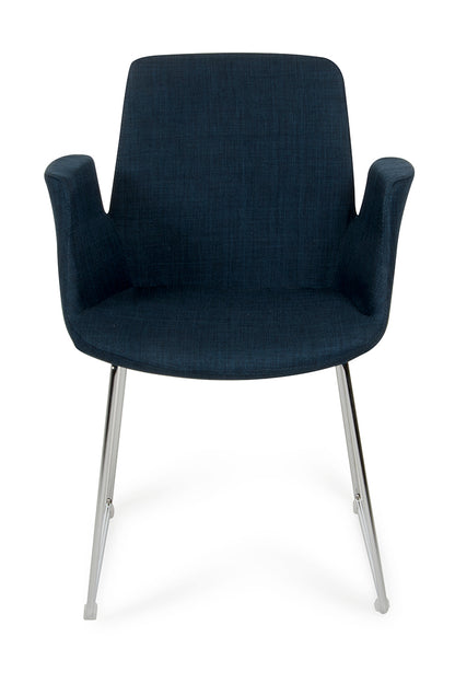 Blue & Silver Dining Chair
