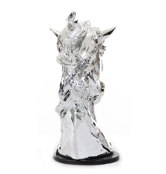 Silver Glass Figurine Tabletop Sculpture