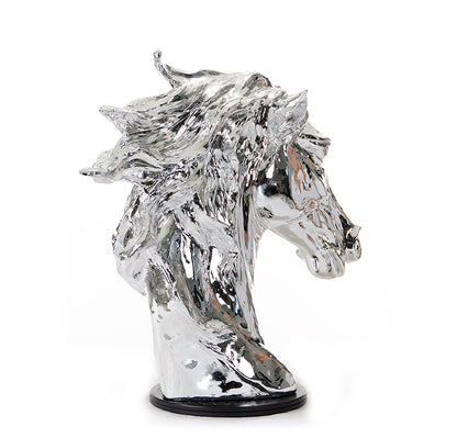 Silver Glass Figurine Tabletop Sculpture