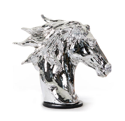 Silver Glass Figurine Tabletop Sculpture