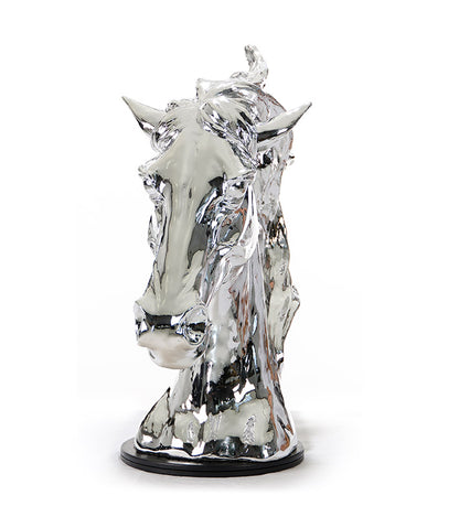 Silver Glass Figurine Tabletop Sculpture
