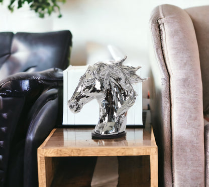 Silver Glass Figurine Tabletop Sculpture