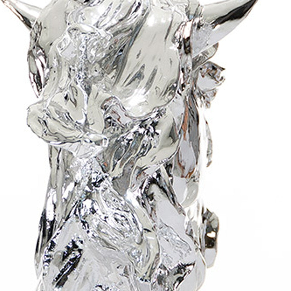 Silver Glass Figurine Tabletop Sculpture