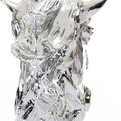 Silver Glass Figurine Tabletop Sculpture