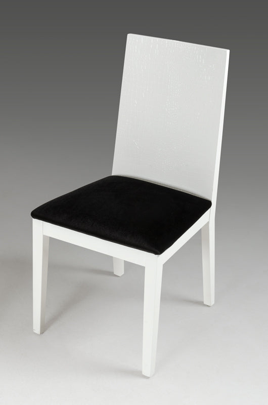 Black & White Fabric Dining Chair - Set of 2