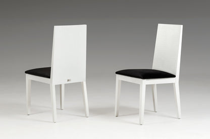 Black & White Fabric Dining Chair - Set of 2