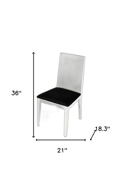 Black & White Fabric Dining Chair - Set of 2